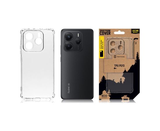 Tactical TPU Plyo vāciņš Xiaomi Redmi Note 14 5G caurspīdīgs