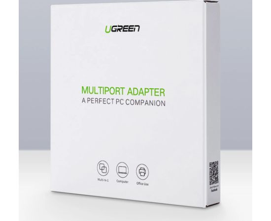 Ugreen 20265 USB-A | RJ45 1000 Mbps HUB 3x USB 3.0 tīkla adapteris - melns