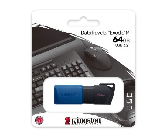 Kingston DataTraveler® Exodia™ M USB3.2 Flash Drive 64GB Blue