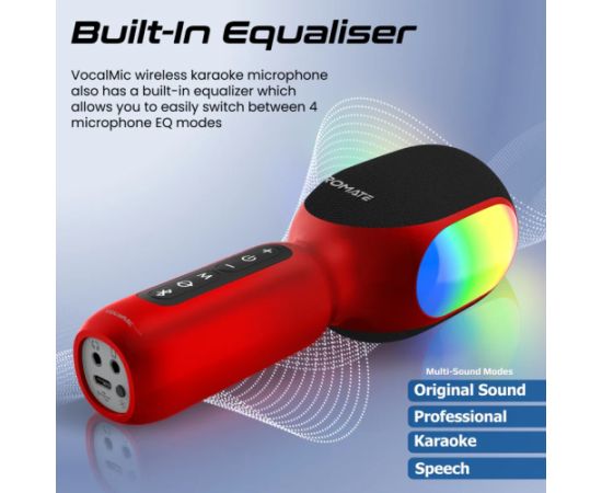 Promate VocalMic 5-in-1 RGB Беспроводной караоке-микрофон и динамик