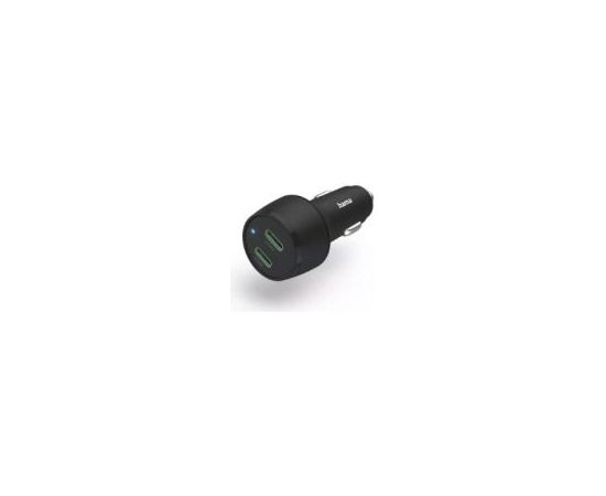 Hama   Fast charging Auto PD/QC 45W (2X USB-C) Black