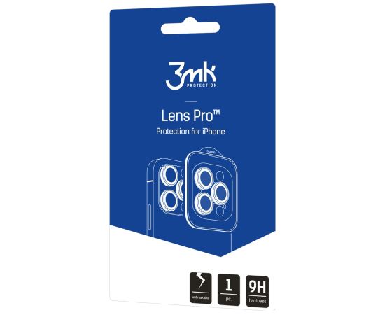 Защитное стекло камеры 3mk Lens Pro Apple iPhone 16e черное
