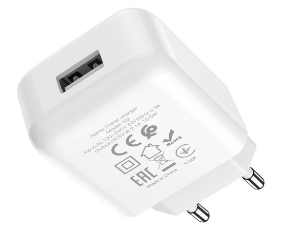 Сетевая зарядка Hoco N2 10W USB-A белая
