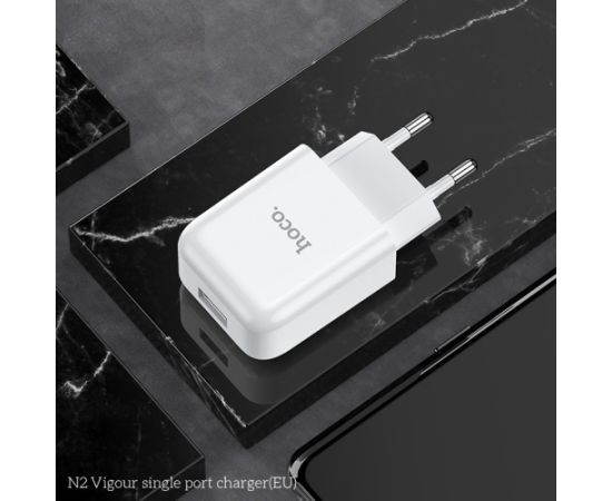 Сетевая зарядка Hoco N2 10W USB-A белая