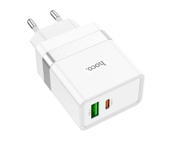 Сетевая зарядка Hoco N21 30W USB-C/USB-A белая