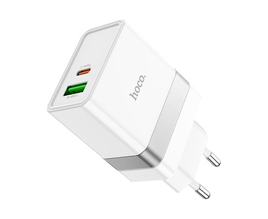 Сетевая зарядка Hoco N21 30W USB-C/USB-A белая