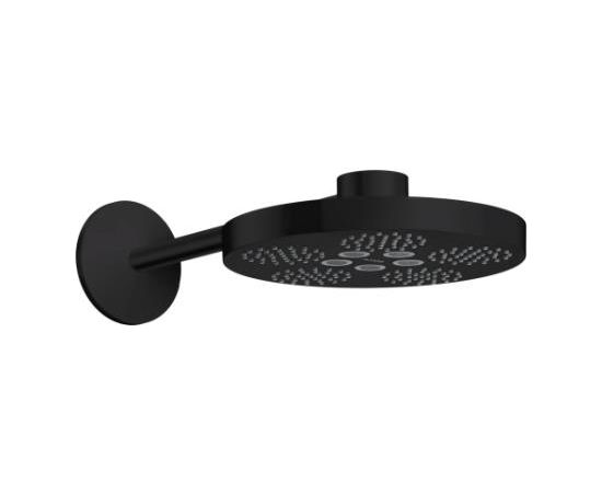 Hansgrohe dušas galva ar turētāju Axor One 280 1 jet, no sienas, matēts melns