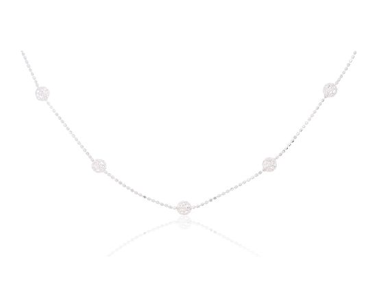 Серебряное колье #2500140, Серебро 925°, длина: 40 см, 4 гр.