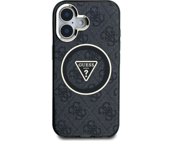 Guess IML 4G Glitter and Triangle Logo MagSafe Aizsargapvalks priekš Apple iPhone 16