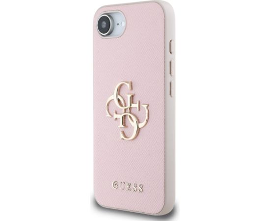 Guess PU Grained 4G Metal Logo Case Aizsargapvalks priekš Apple iPhone 16e