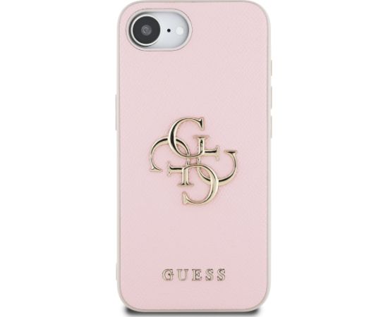 Guess PU Grained 4G Metal Logo Case Aizsargapvalks priekš Apple iPhone 16e