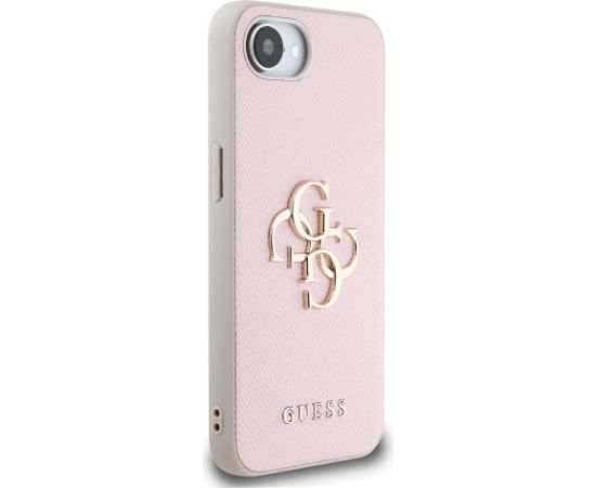 Guess PU Grained 4G Metal Logo Case Aizsargapvalks priekš Apple iPhone 16e
