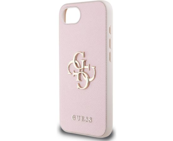 Guess PU Grained 4G Metal Logo Case Aizsargapvalks priekš Apple iPhone 16e