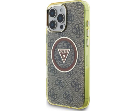 Guess IML 4G Glitter and Triangle Logo MagSafe Защитный чехол для Apple iPhone 16 Pro
