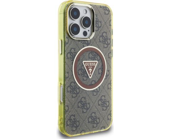 Guess IML 4G Glitter and Triangle Logo MagSafe Защитный чехол для Apple iPhone 16 Pro