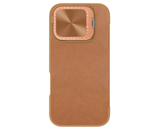 Etui Nillkin Qin Prop Leather iPhone 16 (brązowy)