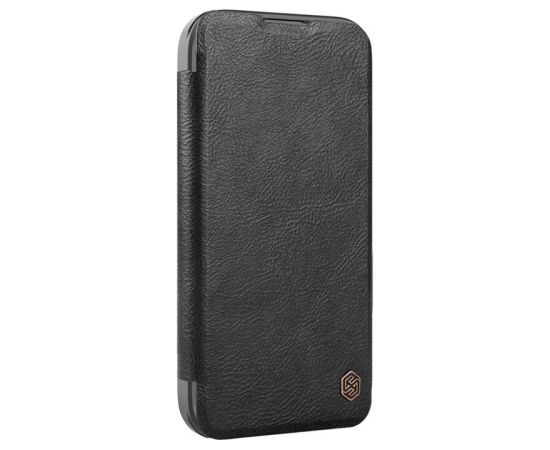 Etui Nillkin Qin Prop Leather iPhone 16 Pro (czarny)