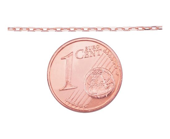Zelta ķēdīte Enkurs 1.2 mm, dimantu apstrādājums #1400043(Au-R), Sarkanais Zelts 585°, garums: 47 cm, 1.6 gr.