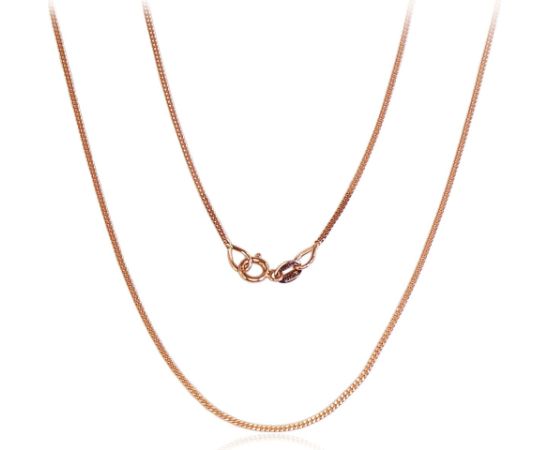 Zelta ķēdīte Kartjē 1 mm, dimantu apstrādājums #1400027(Au-R), Sarkanais Zelts 585°, garums: 40 cm, 1.42 gr.
