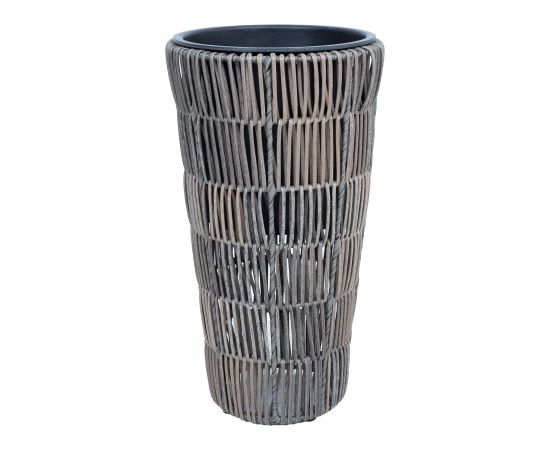 Puķu pods WICKER D28xH50cm, pelēks