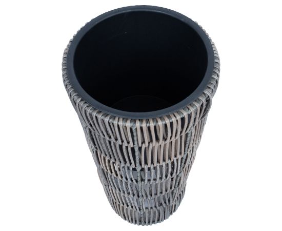 Puķu pods WICKER D28xH50cm, pelēks