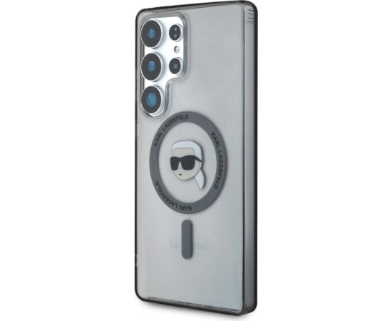 Karl Lagerfeld Button Karl Head Printed Logo MagSafe Aizsargapvalks Priekš Samsung Galaxy S25 Ultra