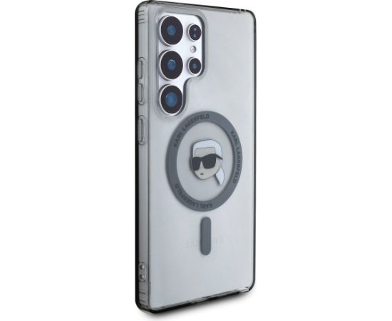 Karl Lagerfeld Button Karl Head Printed Logo MagSafe Aizsargapvalks Priekš Samsung Galaxy S25 Ultra