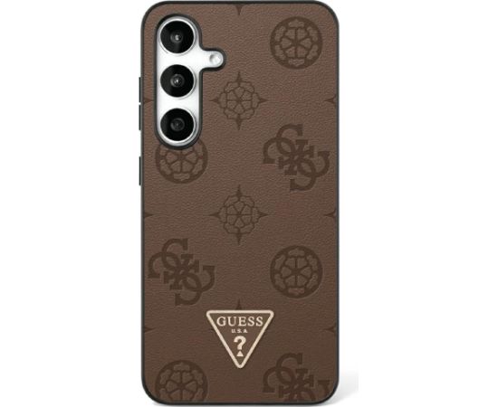 Guess Grained Hot Stamp Peony Pattern Triangle Logo MagSafe Чехол для Samsung Galaxy S25