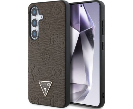 Guess Grained Hot Stamp Peony Pattern Triangle Logo MagSafe Чехол для Samsung Galaxy S25