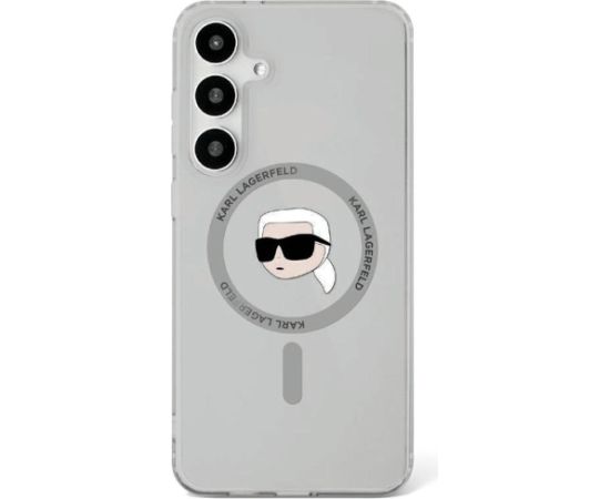 Karl Lagerfeld Button Karl Head Printed Logo MagSafe Чехол для Samsung Galaxy S25