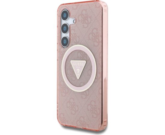 Guess 4G Glitter Triangle Buttons MagSafe Maciņš Samsung Galaxy S25