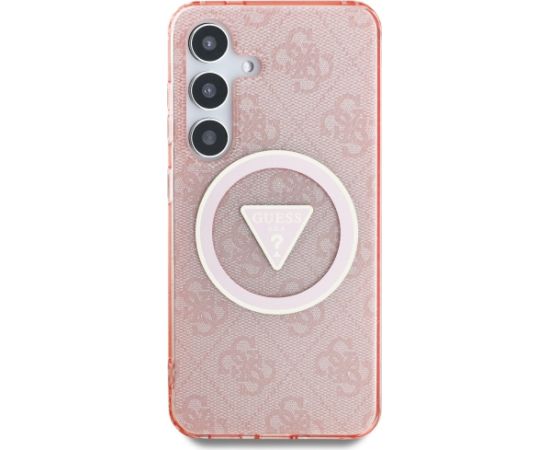 Guess 4G Glitter Triangle Buttons MagSafe Maciņš Samsung Galaxy S25