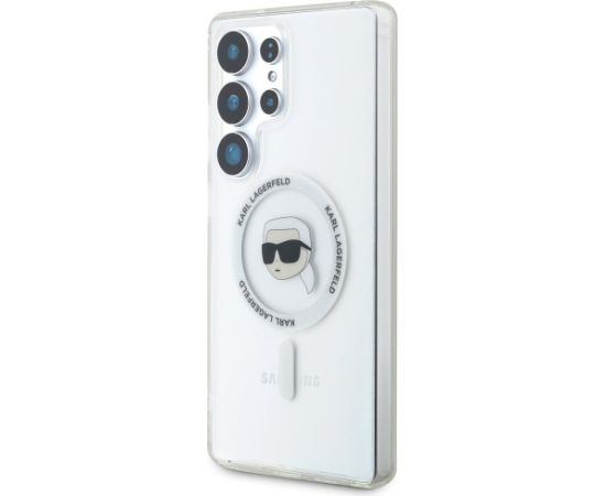 Karl Lagerfeld Button Karl Head Printed Logo MagSafe Чехол для Samsung Galaxy S25 Ultra