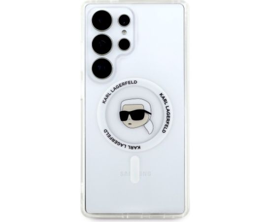 Karl Lagerfeld Button Karl Head Printed Logo MagSafe Чехол для Samsung Galaxy S25 Ultra