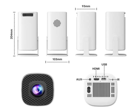 RoGer RO-P30MAX Retro Spēļu Projektors + 2 Kontrolieri / 30000+ spēles / 4K / Wifi