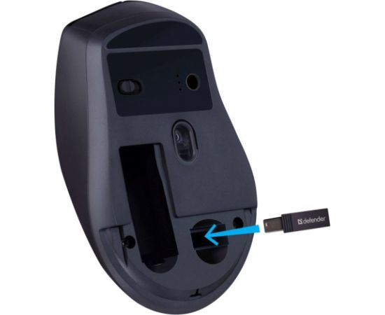MOUSE DEFENDER EFFECT X MS-095 RF BLACK 1600dpi 6P