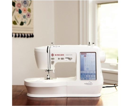SINGER Sewing machine embroidery machine SE 9185 WiFi Electric current White