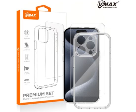 Vmax komplekts korpuss + stikls 2,5D premium iPhone SE 2024