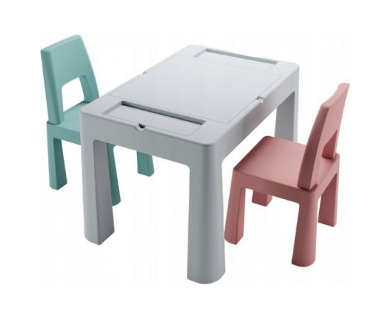 Tega Galdiņš+krēsliņš TEGGI MULTIFUN grey/old rose/turqoise TI-011-174