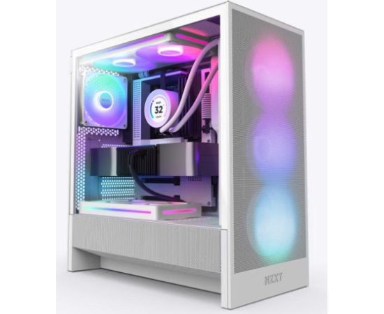 Case NZXT H5 FLOW RGB 2024 MidiTower Case product features Transparent panel Not included ATX EATX MicroATX MiniITX Colour White CC-H52FW-R1
