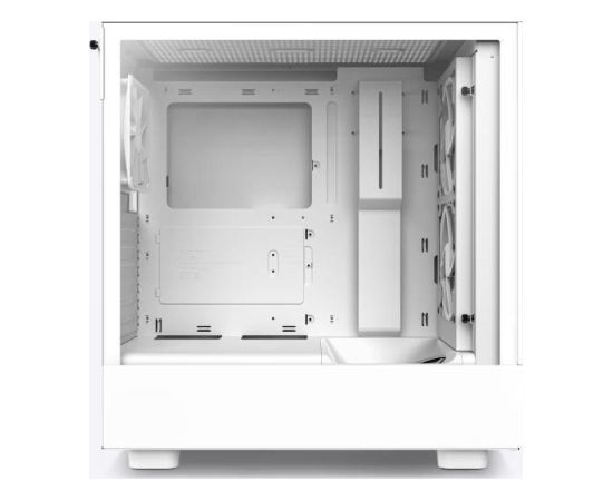 Case NZXT H5 Flow MidiTower Not included ATX MicroATX MiniITX Colour White CC-H52FW-01