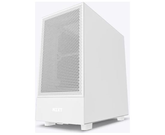 Case NZXT H5 Flow MidiTower Not included ATX MicroATX MiniITX Colour White CC-H52FW-01