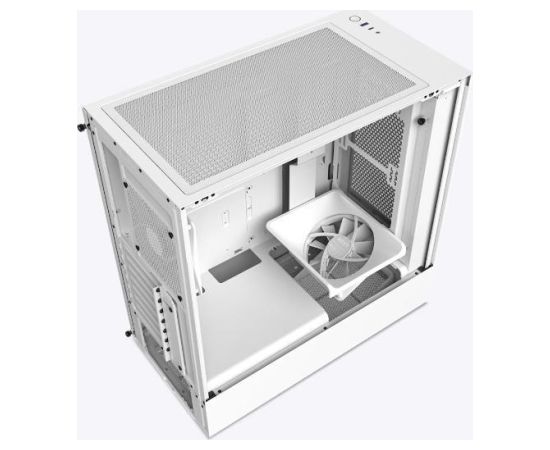 Case NZXT H5 Flow MidiTower Not included ATX MicroATX MiniITX Colour White CC-H52FW-01