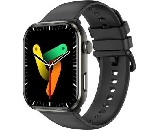 Blackview R60, 1.96-inch Amoled 410x502, 800mAh Battery, 24-hour SpO2 Detection + Heart Rate Monitoring, Calls and SMS notification, Compass, IP68, Black