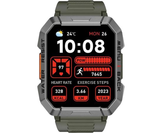 Blackview W60, 2.01inch HD,900mAh Battery, LED Flashlight & Compass Function, 24-hour SpO2 Detection + Heart Rate Monitoring, Monitor Sleep status, Calls and SMS notification, Khaki
