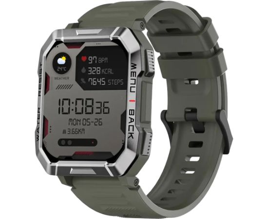 Blackview W60, 2.01inch HD,900mAh Battery, LED Flashlight & Compass Function, 24-hour SpO2 Detection + Heart Rate Monitoring, Monitor Sleep status, Calls and SMS notification, Khaki