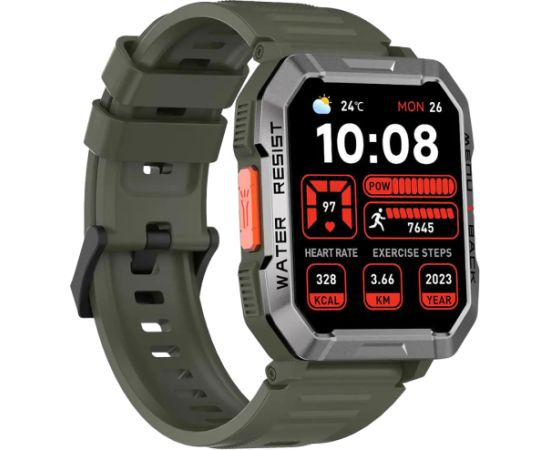 Blackview W60, 2.01inch HD,900mAh Battery, LED Flashlight & Compass Function, 24-hour SpO2 Detection + Heart Rate Monitoring, Monitor Sleep status, Calls and SMS notification, Khaki