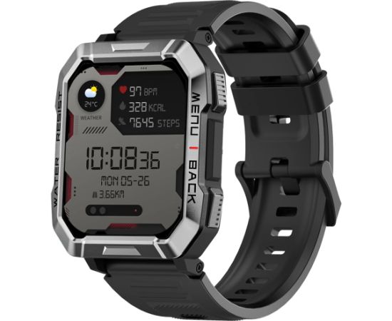 Blackview W60, 2.01inch HD,900mAh Battery, LED Flashlight & Compass Function, 24-hour SpO2 Detection + Heart Rate Monitoring, Monitor Sleep status, Calls and SMS notification, Black