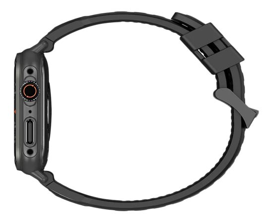 Blackview W30, 1.91 inch Display, 320*380 pixel, 300mAh battery, 100+ Workout Modes, 10-meter Water-resistance, Heart Rate & Blood Oxygen Monitor, Up To 5-7 Days of Battery Life, 128MB Flash, Black