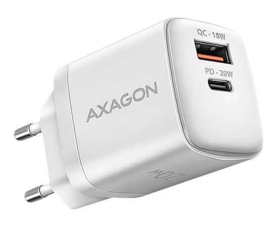 AXAGON ACU-PQ20W wall charger QC3.0/AFC/FCP + PD type-C, 20W, white